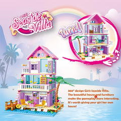 PUSITI Seaside Villa assembled model shows a compact beach cottage for display.