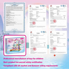 PUSITI Seaside Villa detailed instructions illustrate step-by-step assembly.