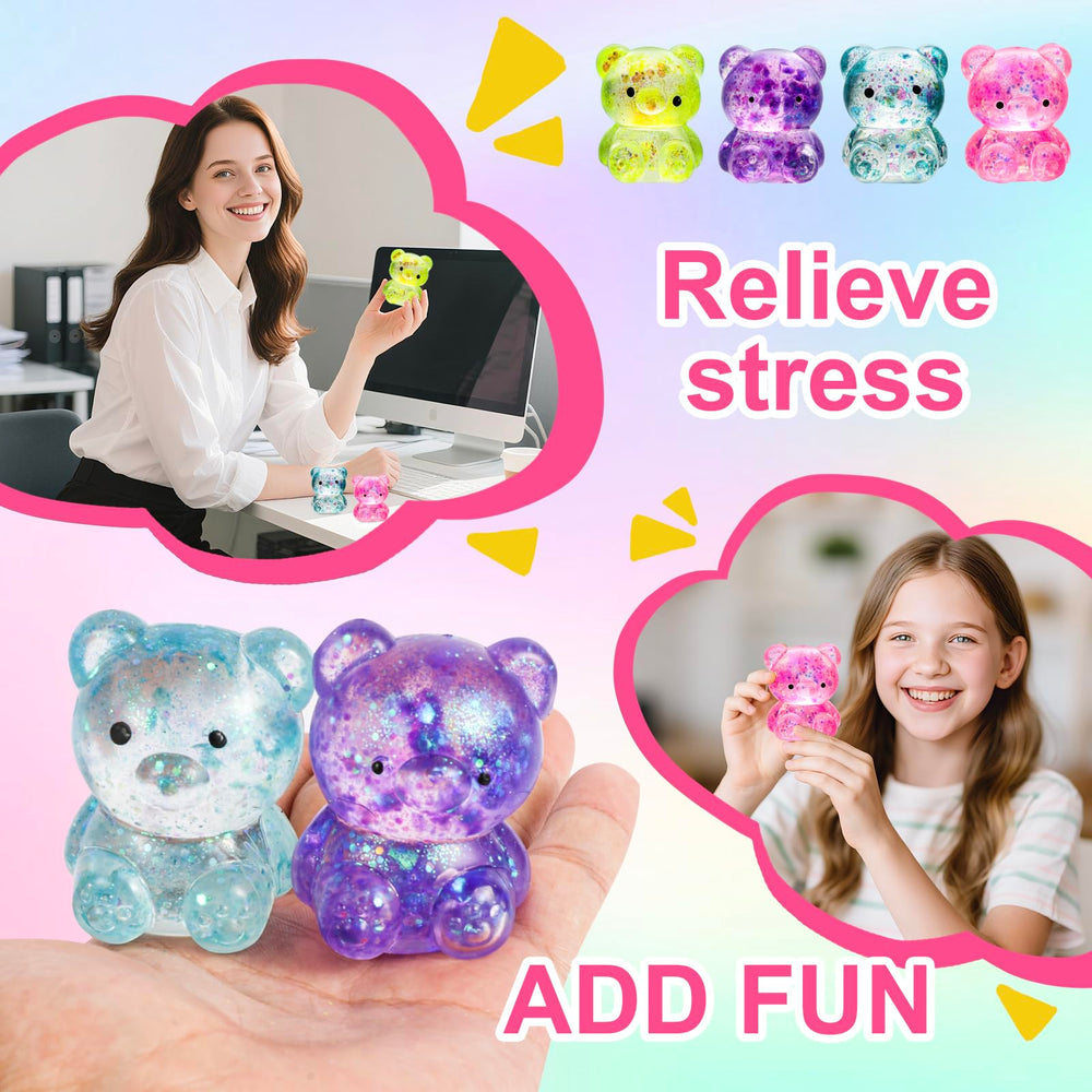 Pusotal bear squishy toy in-hand use for portable stress relief anywhere.