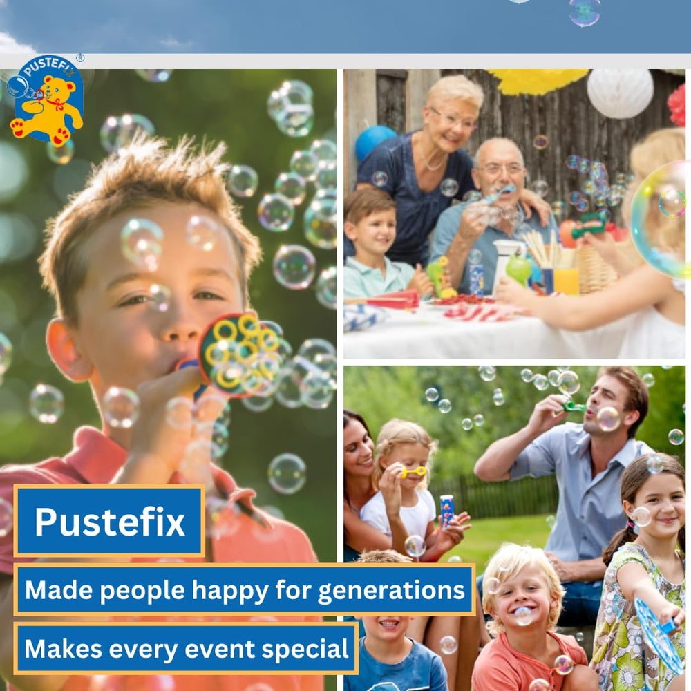 Pustefix packaging and cap, convenient storage and clean dispensing.