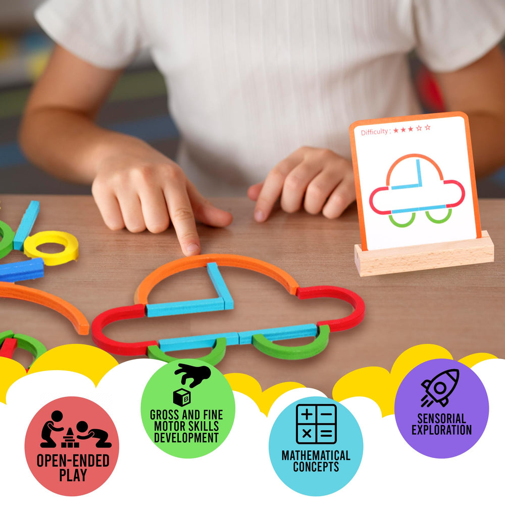 puzgic stem sticks promote early color recognition and hands-on learning.