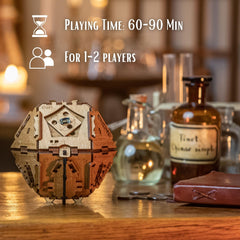 PUZZLE POTATO 3D wooden puzzle mechanism highlights engaging, tactile gameplay.