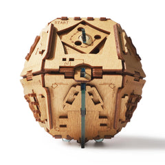 PUZZLE POTATO Philosopher's Stone box with crystal blue acrylic glass for a striking look.