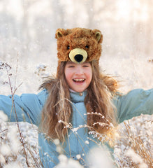 Puzzled Brown Grizzly Bear Hat care instructions for longevity