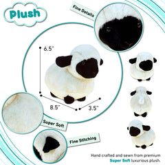 Puzzled DolliBu Valais Blacknose Sheep realistic features for comforting play