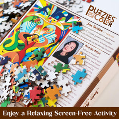 Puzzles Of Color Jam Session pieces are durable, precision-cut, resisting peeling for lasting fun.