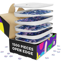 Puzzlup puzzle sorting trays front view shows ample space for large puzzles.