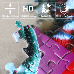 PuzzOne Christmas 500-piece puzzle festive scene captures cozy holiday vibes for gatherings.