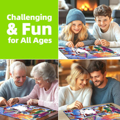 PuzzOne winter scene with vivid colors ideal for mindful downtime