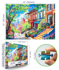 PuzzOne colorful cityscape puzzle showcases vivid hues suitable for shared relaxation.