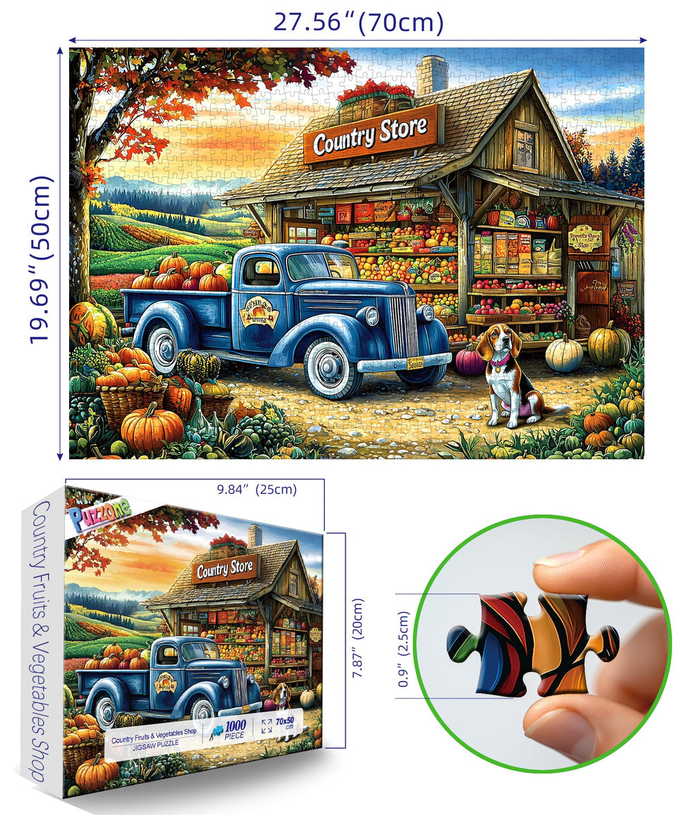 PuzzOne fall puzzle features pumpkins and produce, perfect for seasonal family puzzle nights.