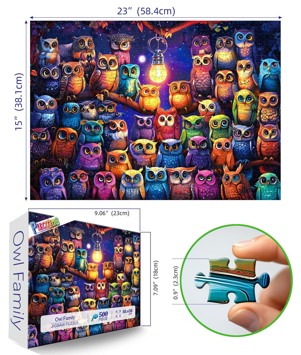 PuzzOne owl lantern glow scene invites cozy evenings and dreamlike decor.