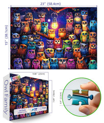 PuzzOne owl lantern glow scene invites cozy evenings and dreamlike decor.