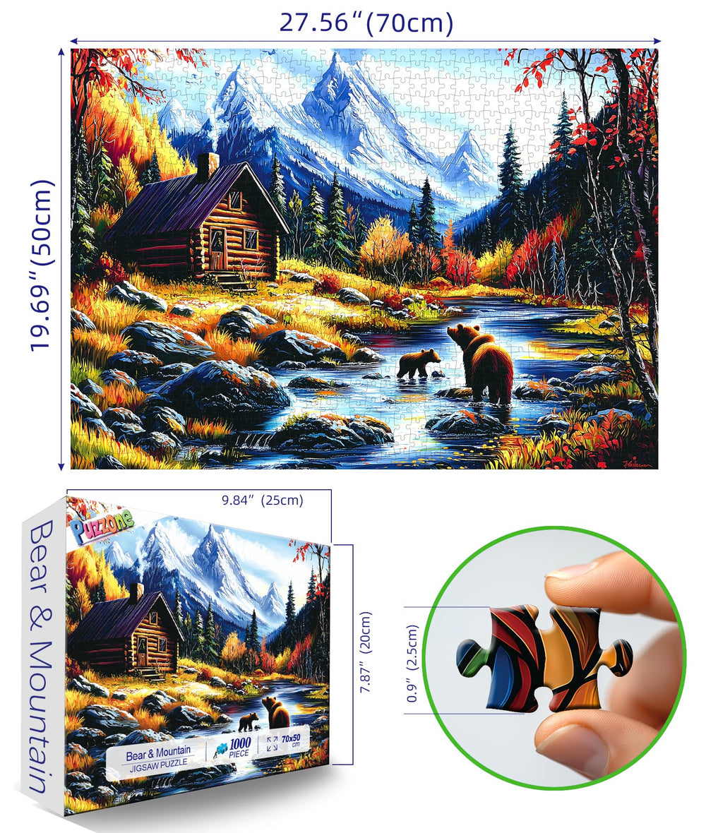 PuzzOne snow-peaks-landscape highlights majestic mountains ideal for nature lovers.