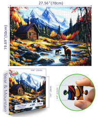 PuzzOne snow-peaks-landscape highlights majestic mountains ideal for nature lovers.