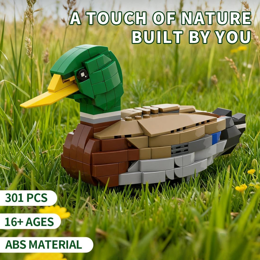 PuzzRyxius Mallard Duck display model ready for home or office decor.