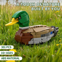 PuzzRyxius Mallard Duck display model ready for home or office decor.