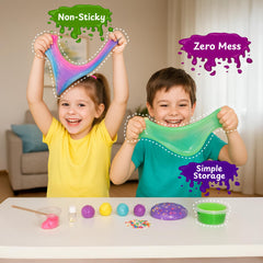 PW DIY Slime Kit soft foam balls enhance fluffy slime texture