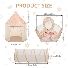 PXFAYSFQ 3-in-1 play tent tunnel section invites crawling fun.