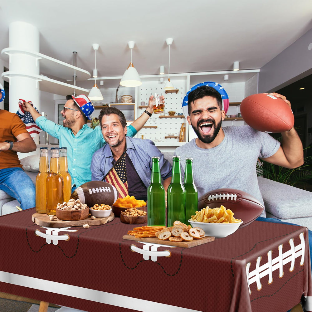 Pymurod football party decor adds a themed centerpiece to celebrations.
