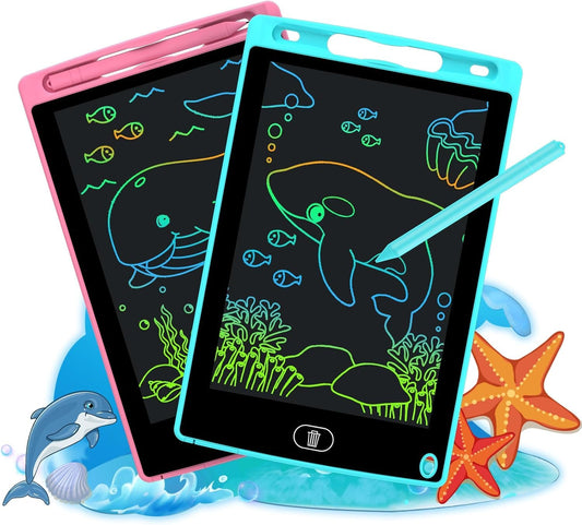 PYTTUR 2-pack 8.5-inch LCD writing tablet front view for colorful kid doodles