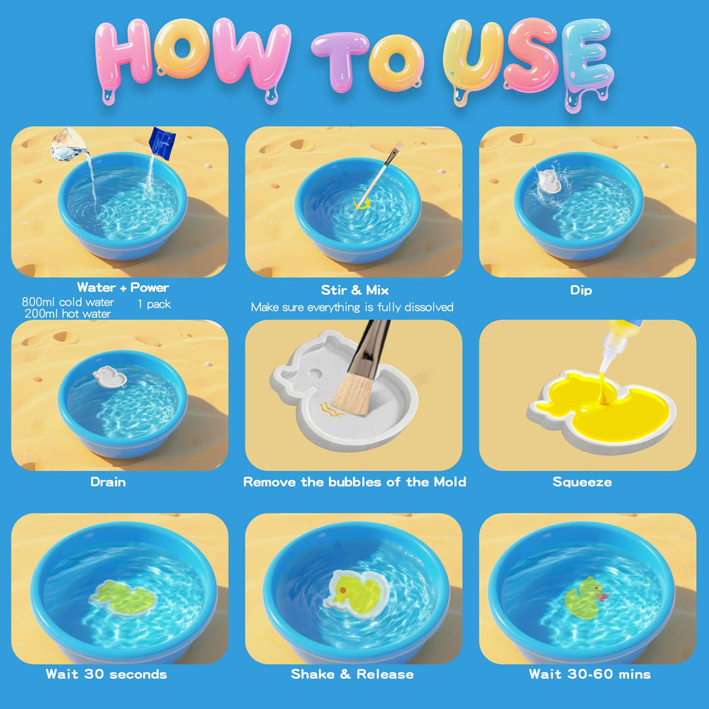 QANIY Dinosaur eggs molds create colorful aquatic friends
