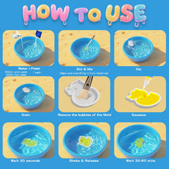 QANIY Dinosaur eggs molds create colorful aquatic friends