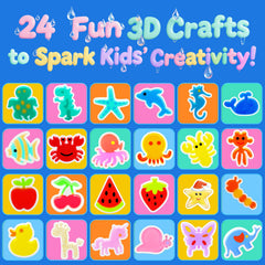 QANIY Magic Powder packs provide quick setting for fun 3D sea creatures
