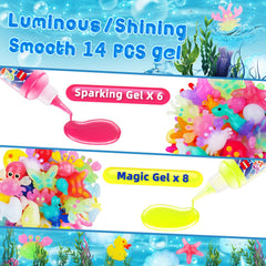 QANIY accessories include powders, gloves, brush for safe, hands-on play