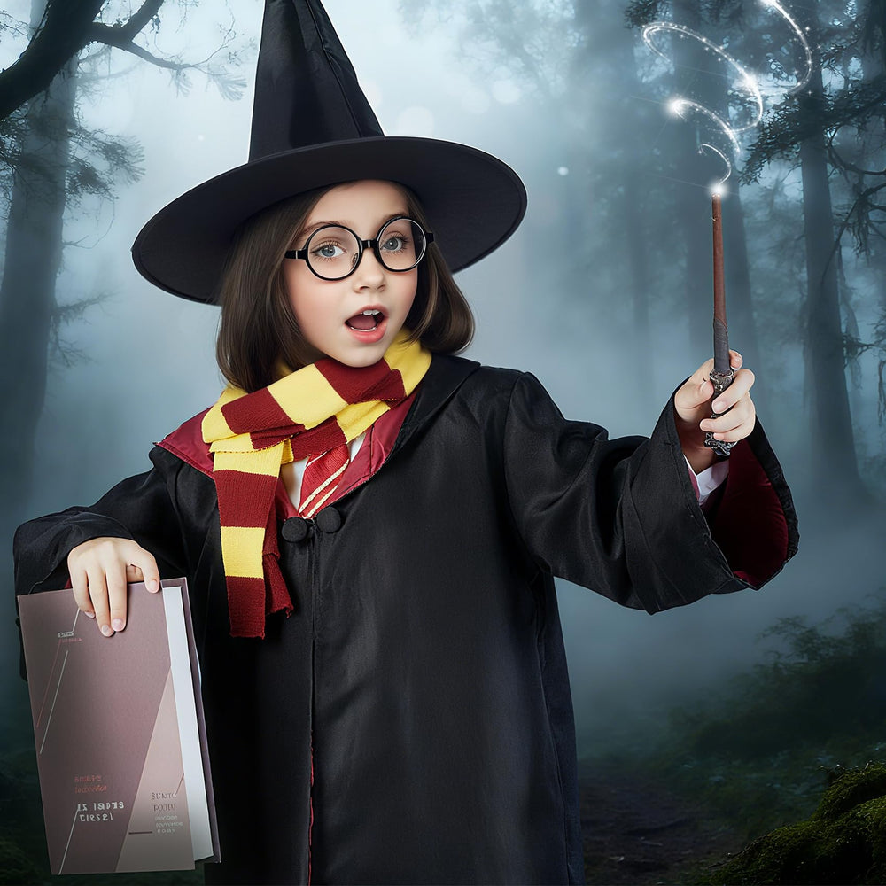 QAQ-COSPLAY Includes hat, scarf, tie for complete magical look.