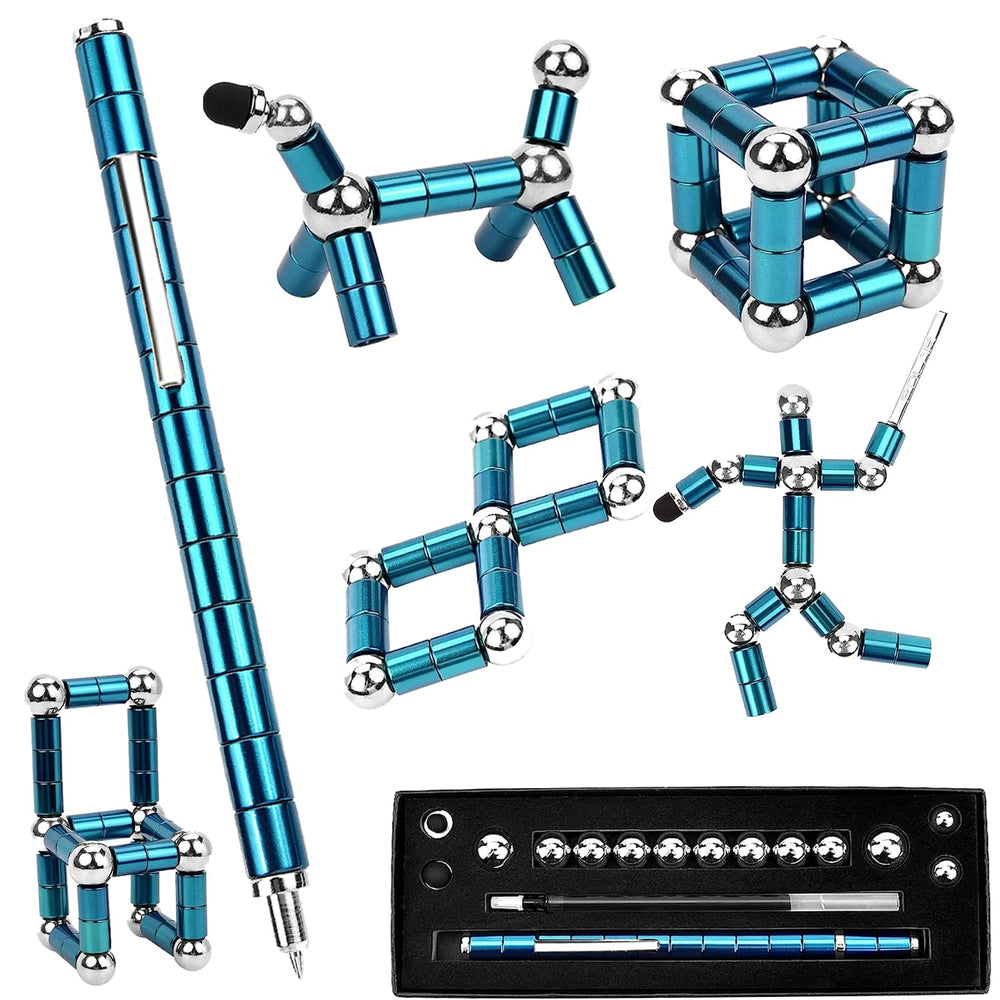 QAQcew fidget pen blue front view promoting tactile focus and creativity