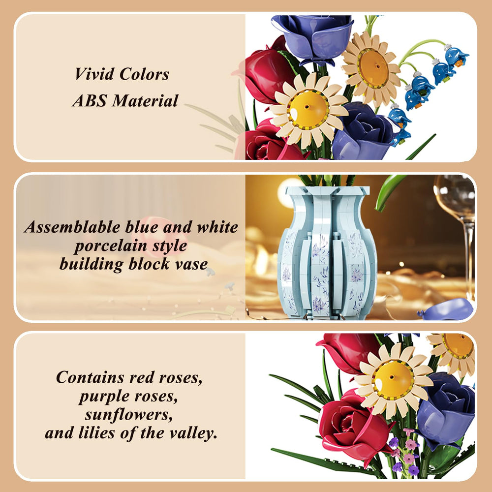 QARULUS sunflower building blocks adding bright color to room