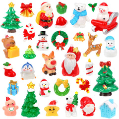 QAUYETM Santa figurine for festive table decor and holiday village displays.