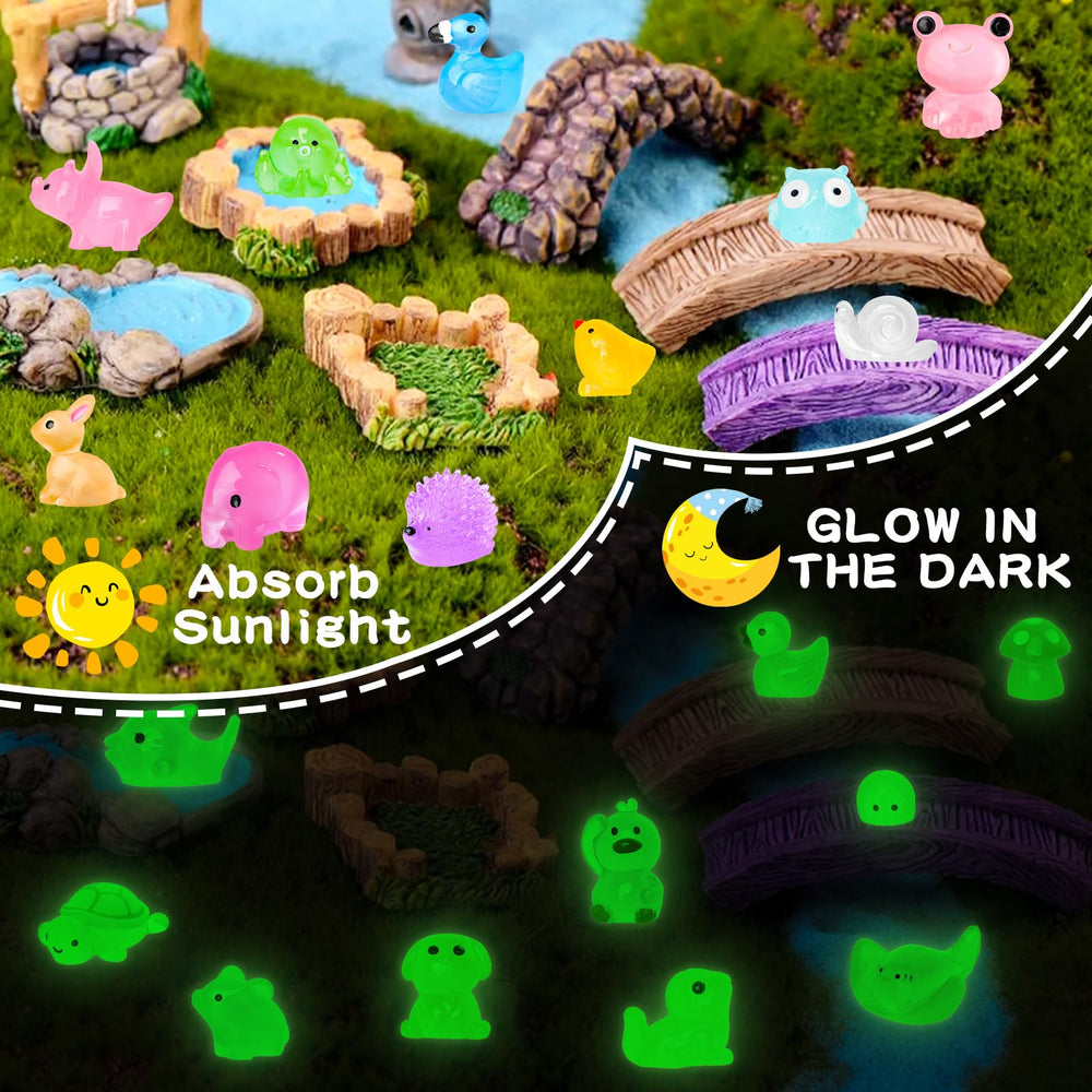 QAUYETM luminous frogs add whimsy to aquariums and mini landscapes