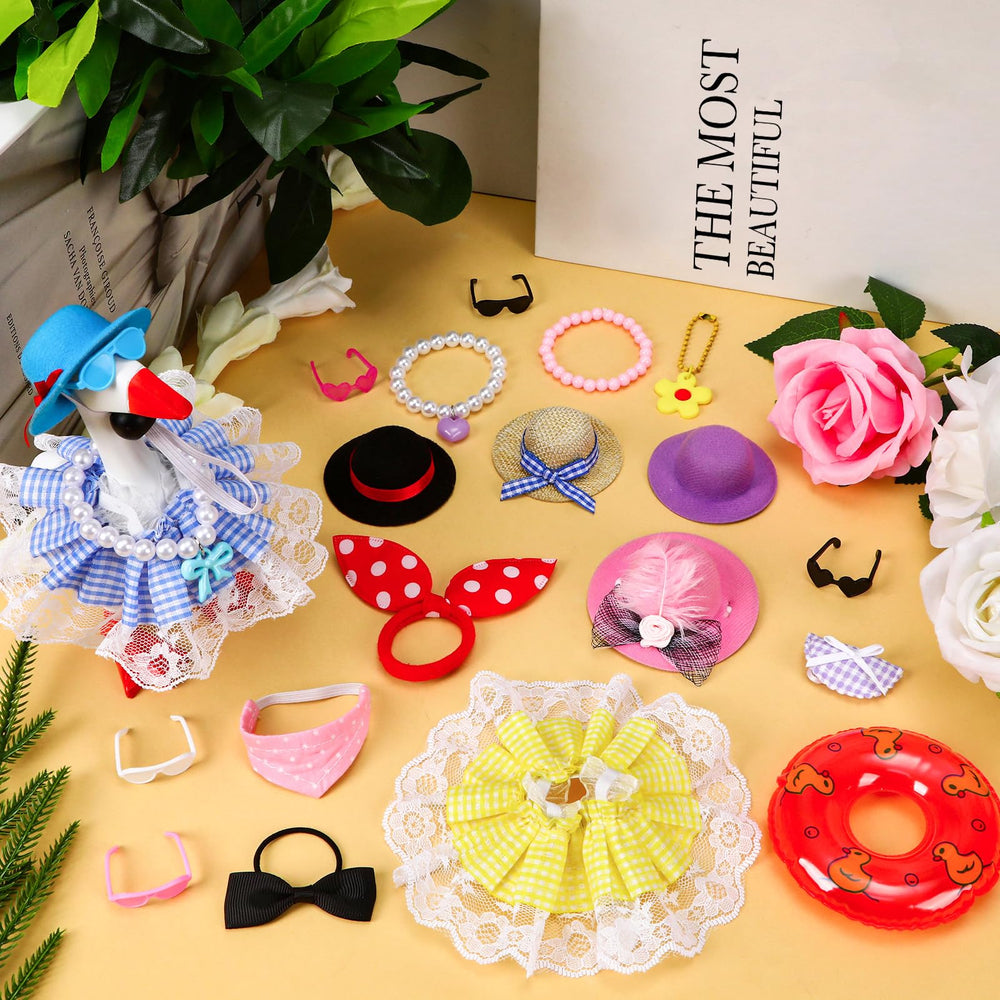 QAUYETM goose outfits dresses brighten desk displays with color.