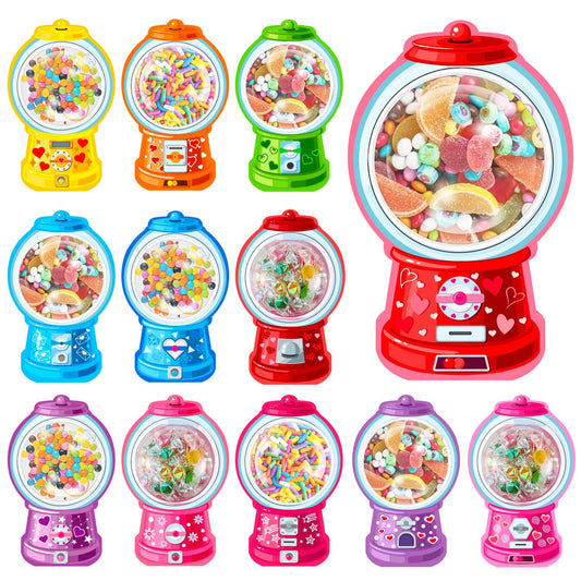 QAUYETM Valentine cards 48-pack for classroom gift exchanges with bubble gum domes.