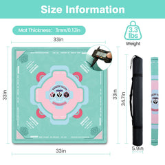 QAZWQAZ Mahjong Mat non-slip backing keeps tiles steady