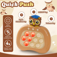 QBvuj Graduation Eagles Pop Push Game side view reveals portable design for travel fun