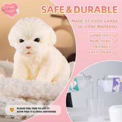 QCROAD SQUISHY Puppy Taba detailed texture shows premium silicone.
