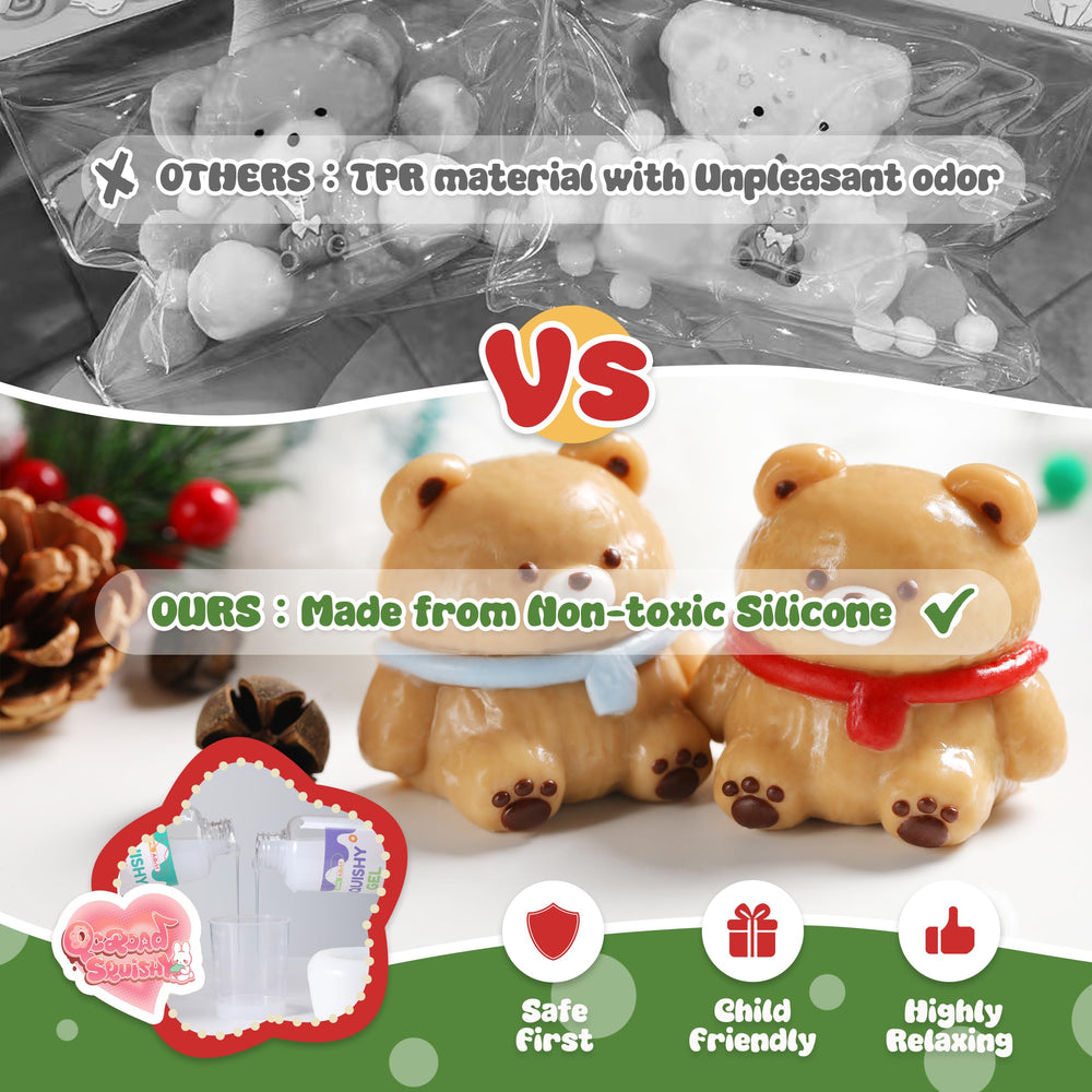 QCROAD SQUISHY Taba Bear multi-use fidget for desk, travel, or classroom.