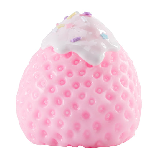 QCROAD SQUISHY taba-strawberry-giant: soft silicone for stress relief.