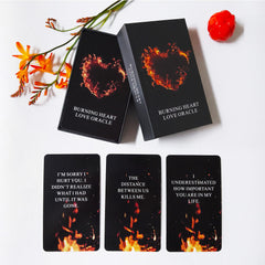 Qcsdckot Queenofpain Burning Heart deck cover for intuitive love readings