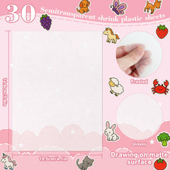 QDBNW shrink paper for keychain DIY, personalized accessories.
