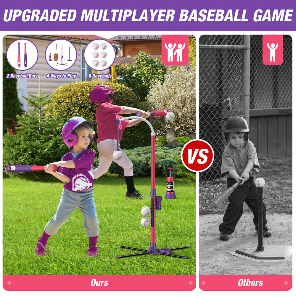 Adjustable hanging tee stand from QDRAGON for growing kids