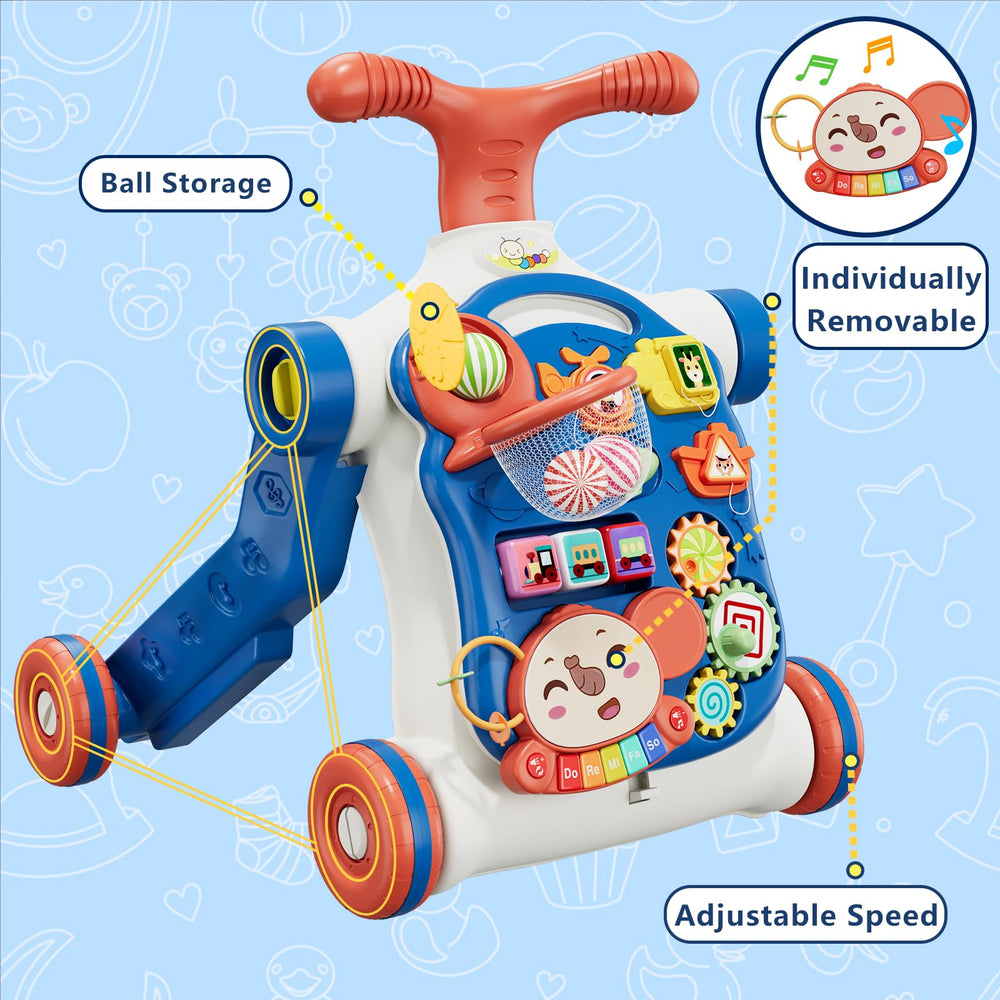 QDRAGON entertainment table detachable panel offers colors shapes and music for sensory play