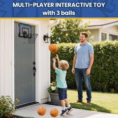 Three included basketballs for immediate play.