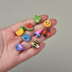 QDXATIVP fruit-pattern mini erasers for neat homework and crafts