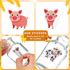 Qeeenar farm animal stickers ideal for party favors and gifts