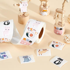 Qeeenar kawaii cat decals brighten water bottles with color.