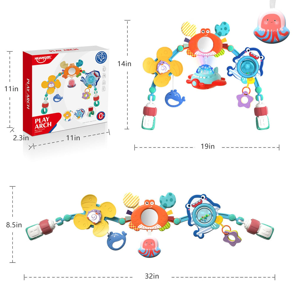 Qesfir travel-friendly baby arch enhances play on bassinets and cribs
